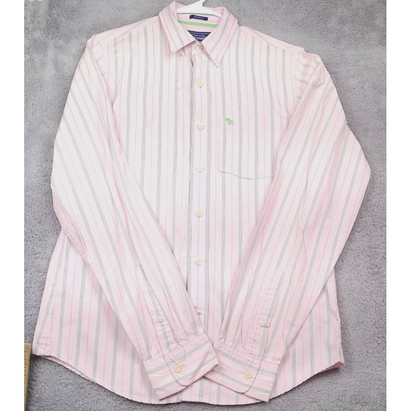 Abercrombie & Fitch Other - Abercrombie & Fitch Shirt Mens Medium Pink Stripe Long Sleeve Button Down Casual